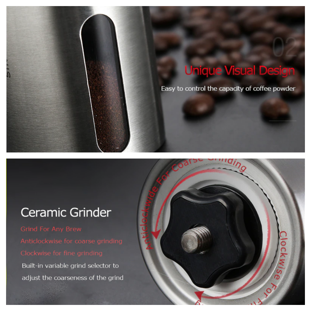 Alat Penggiling Biji Kopi Alocs CW-k17 Ceramic Coffee Grinder