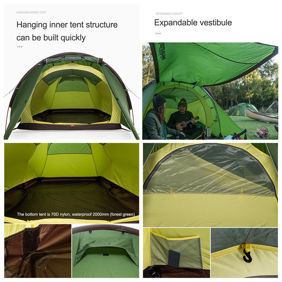 Tenda Camping 2 Orang - Naturehike Cloud Tunnel NH20ZP006 (20D) (210T)