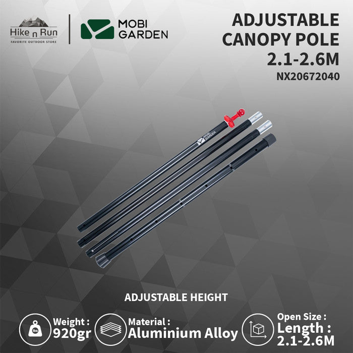 Tiang Kanopi Mobi Garden NX20672040 Adjustable Pole 2.1M - 2.6M