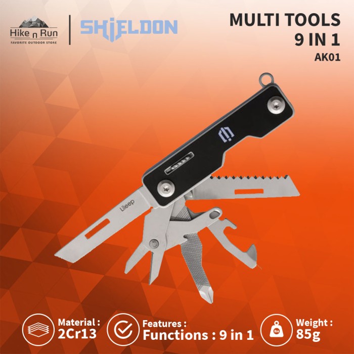 Multi Tool Shieldon AK01 Multifunction EDC 9 in 1 Tool