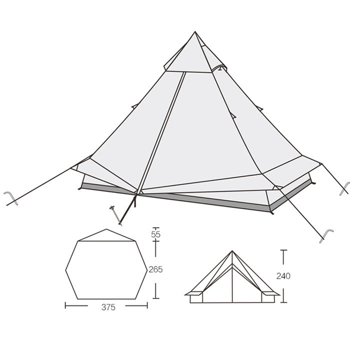 Tenda Camping Mobi Garden NX21561017 ERA 240 Glamping Tent