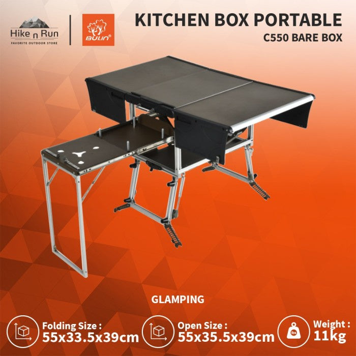Meja Dapur Lipat Bulin Kitchen Portable Bare Box C550
