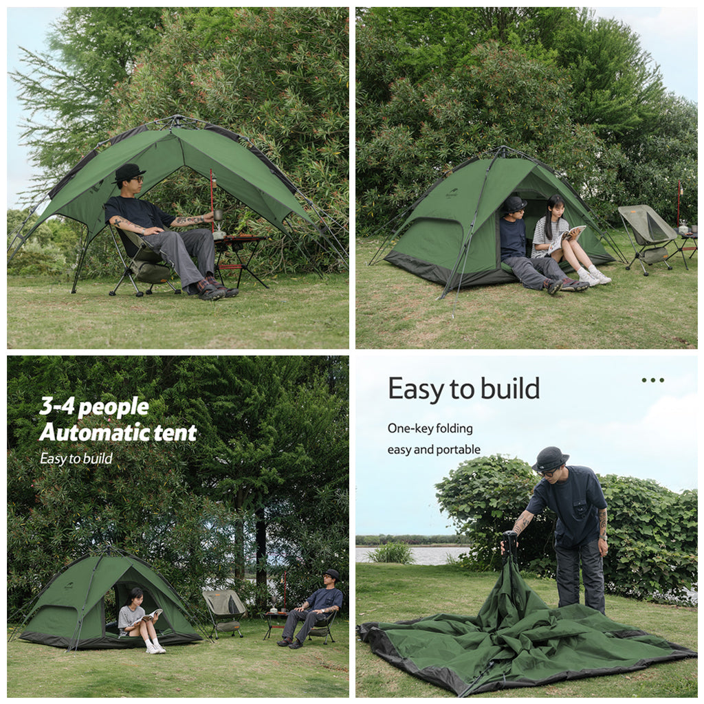 Naturehike NH21ZP008 Tenda Camping Otomatis 3-4 Orang
