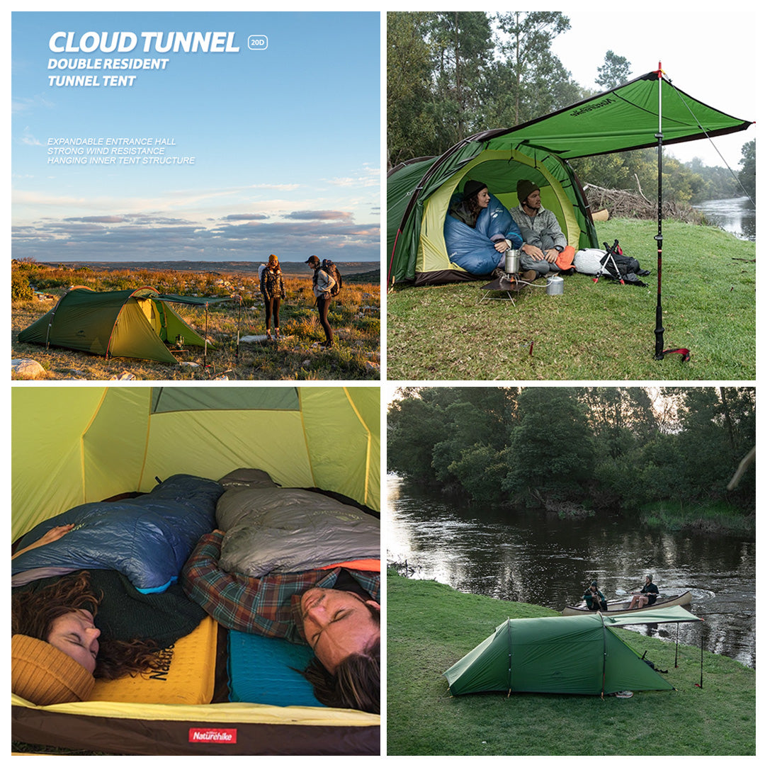 Tenda Camping 2 Orang - Naturehike Cloud Tunnel NH20ZP006 (20D) (210T)