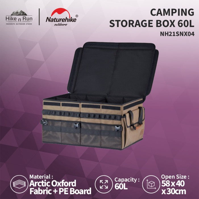 Naturehike NH21SNX04 60L Box Penyimpanan Serbaguna Camping Storage Box