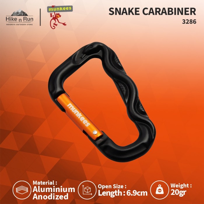 Aksesoris Carabiner Munkees 3286 3D Snake Carabiner