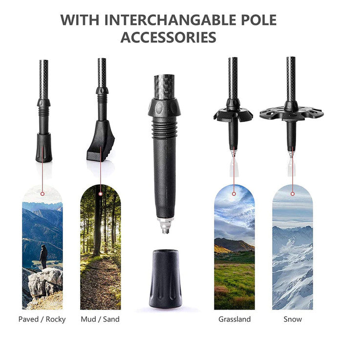 Trekking Pole 1 Pcs dan 2  Pcs Naturehike NH20DS003 Carbon UL Telescopic Lock