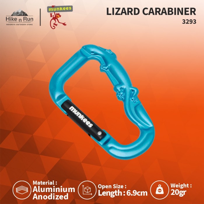 Aksesoris Carabiner Munkees 3293 3D Lizard Carabiner