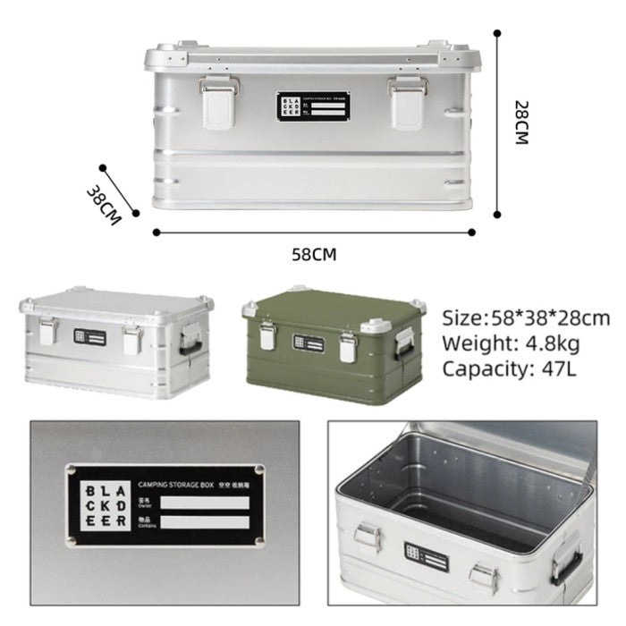 Blackdeer Aluminium Camping Storage Box 47L BD12118102/BD12118101