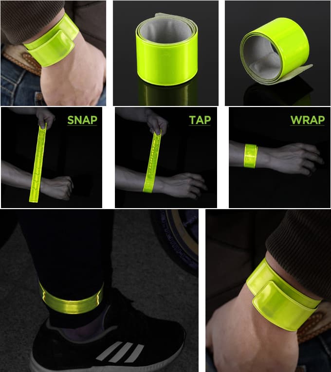 Salzmann 3M Reflective Running Sport Arm Leg Snap Band 4X41 43461-K