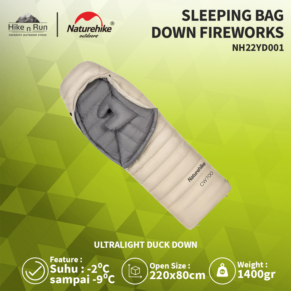 Sleeping Bag Down Naturehike NH22YD001 Envelope Ultralight Single SB