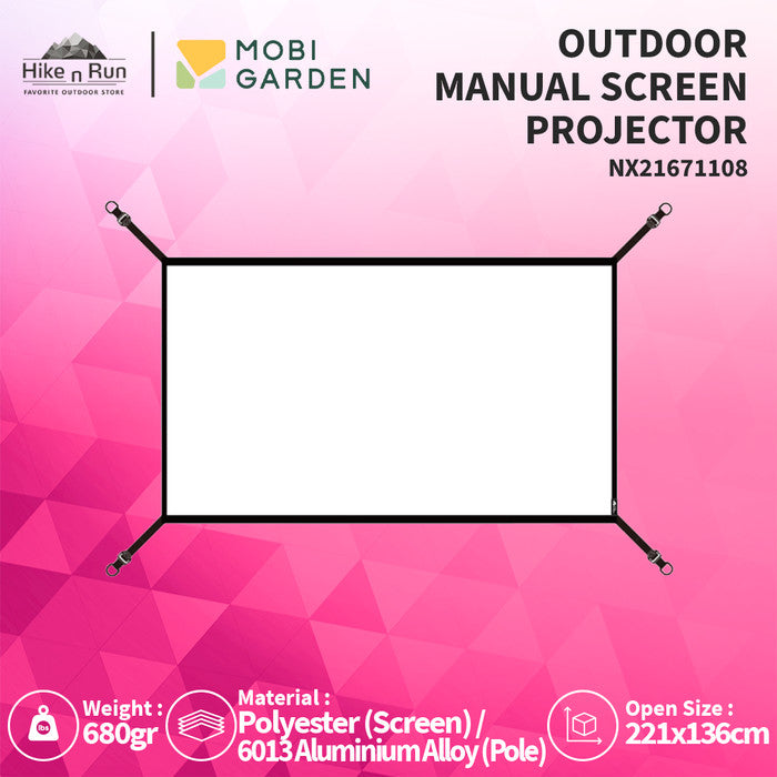 Layar Proyektor Mobi Garden NX21671108 Outdoor Manual Screen Projector