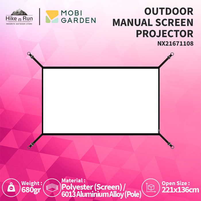 Mobi Garden Layar Proyektor Outdoor Manual Screen NX21671108