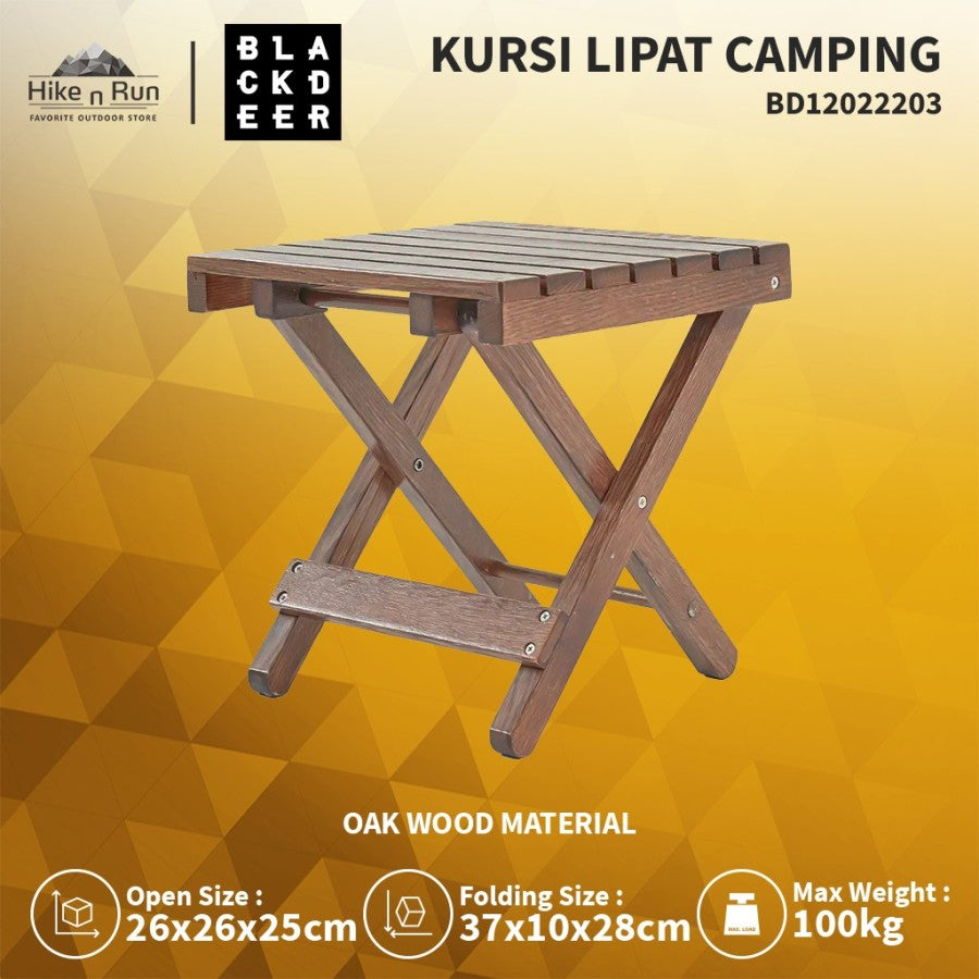 PREORDER!!! Kursi Lipat Blackdeer BD12022203 Wood Stool Camping Folding Chair