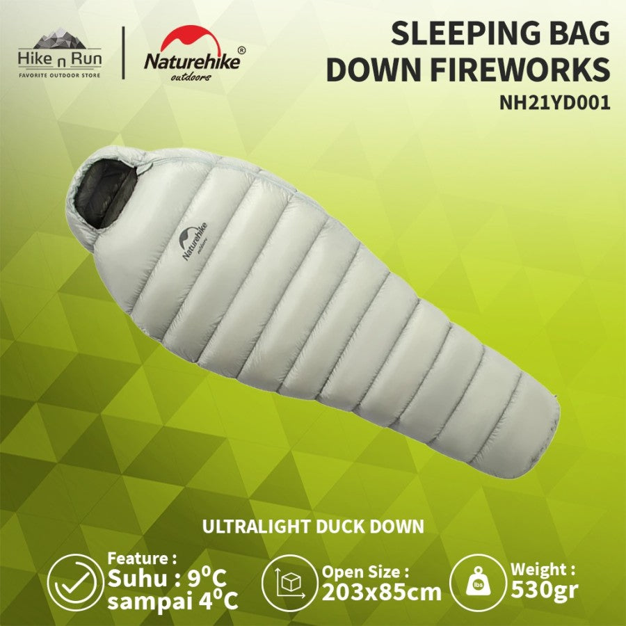 Sleeping Bag Down Naturehike NH21YD001 Fireworks Mummy Ultralight SB