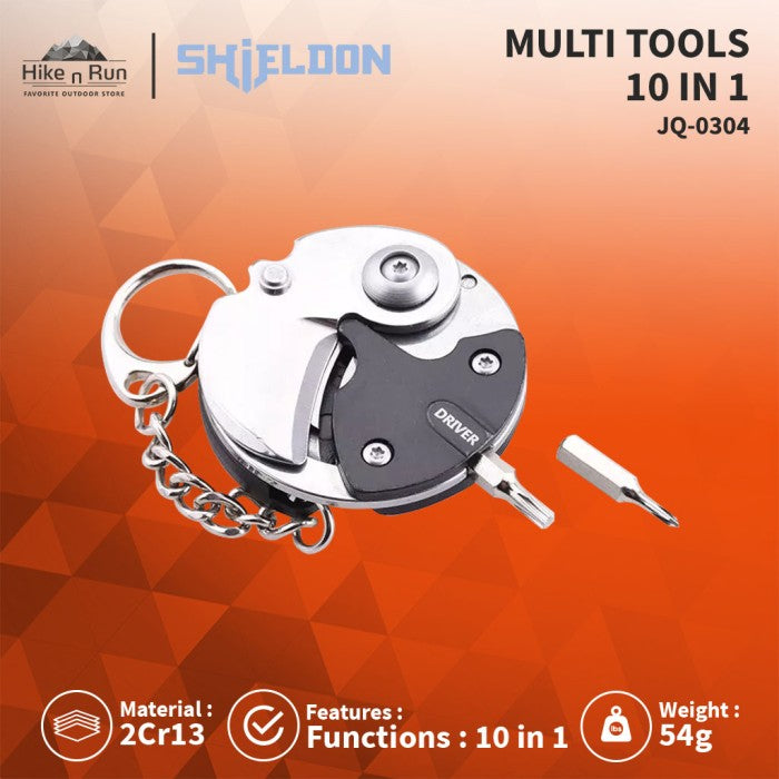 Shieldon Multi Tool  Multifunction EDC 10 in 1 Tool JQ-0304