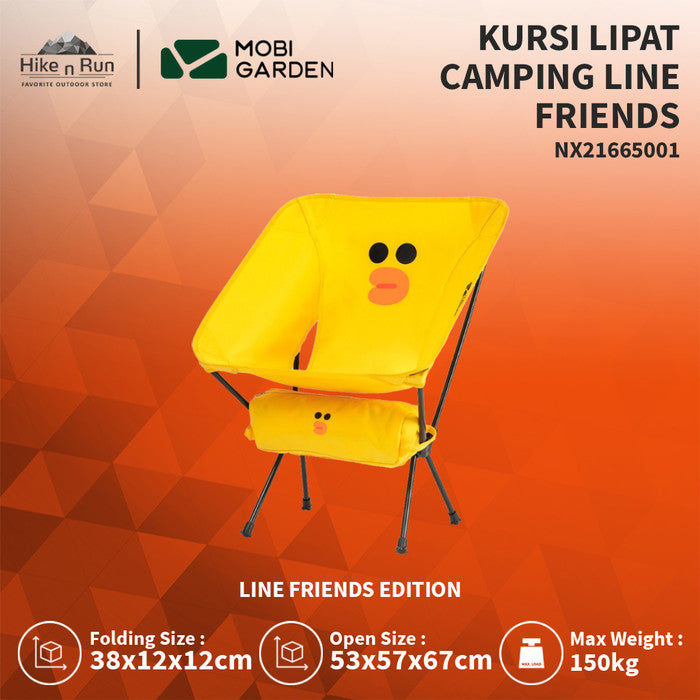 Kursi Lipat Mobi Garden NX21665001 Line Friends Camping Folding Chair