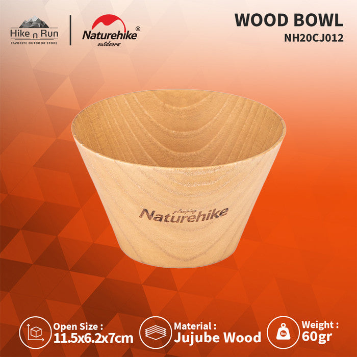 Mangkok Kayu Serbaguna Naturehike NH20CJ012 Camping Wood Bowl