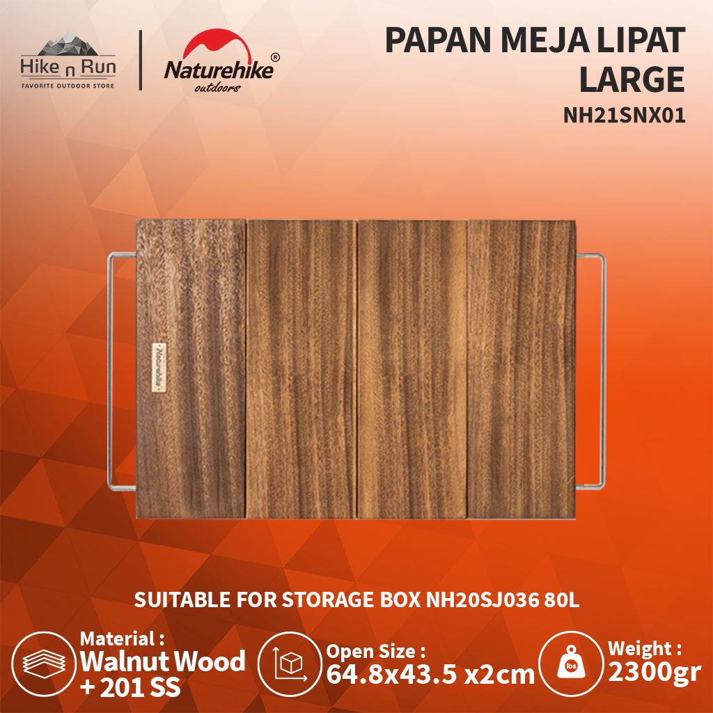 Papan Meja Lipat Naturehike NH21SNX01 Wood Desktop 80L