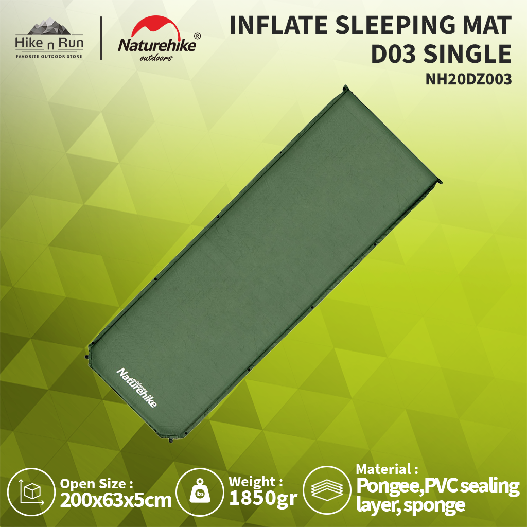 MATRAS TIDUR NATUREHIKE NH20DZ003 SELF INFLATABLE SLEEPING MAT D03