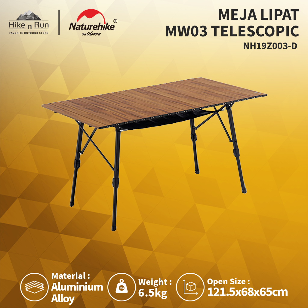 Meja Lipat Naturehike NH19Z003-D MW03 outdoor telescopic folding table