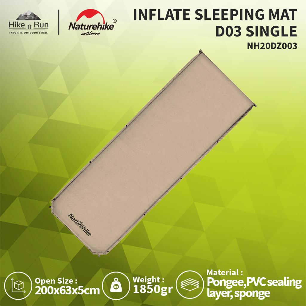 MATRAS TIDUR NATUREHIKE NH20DZ003 SELF INFLATABLE SLEEPING MAT D03