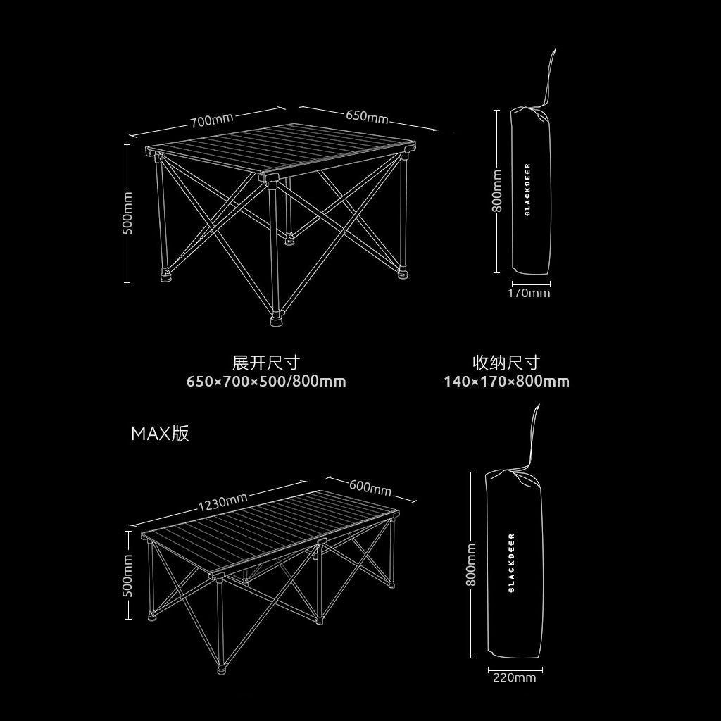 MEJA LIPAT CAMPING BLACKDEER BD12112109 GLAMPING FOLDING TABLE