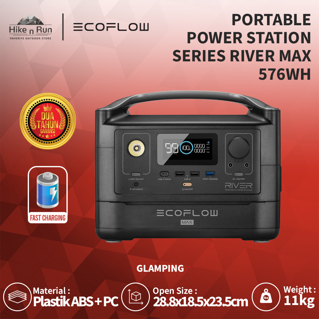 POWER STATION PORTABLE ECOFLOW RIVER MAX 288Wh+ BATTERY 288Wh