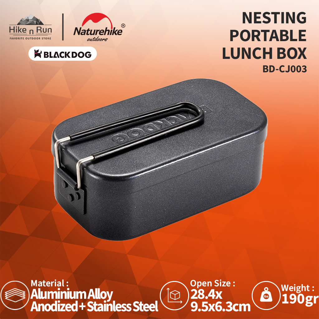 DISCONTINUE!!! KOTAK MAKAN CAMPING BLACK DOG BD-CJ003 NESTING PORTABLE LUNCH BOX