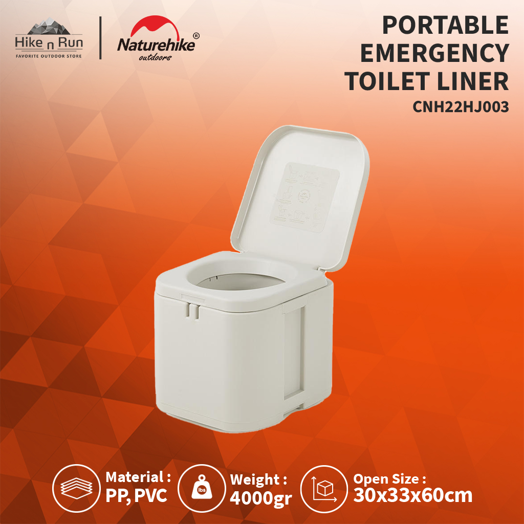 TOILET PORTABLE DAN KANTUNG SAMPAH SERUT NATUREHIKE CNH22HJ003 DRAWSTRING GARBAGE BAG AND EMERGENCY TOILET