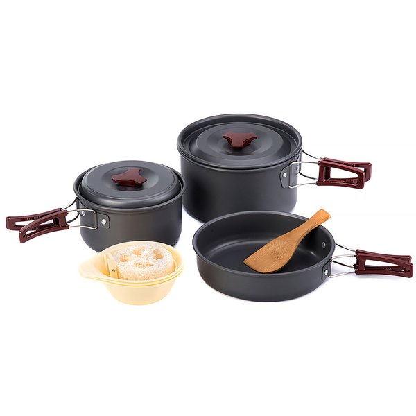 Alat Masak Camping Naturehike NH15T203-G Nesting Cooking Set 2-3P