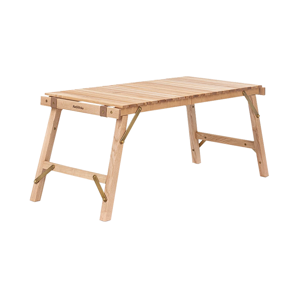 Meja Lipat Naturehike NH19JJ087 Solid Wood Folding Roll Table