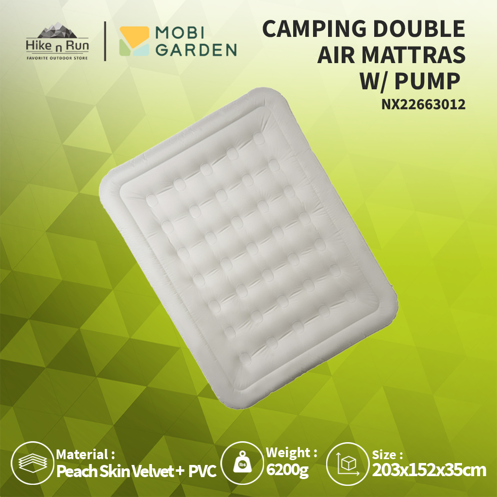 MATRAS ANGIN MOBIGARDEN NX22663012  CAMPING DOUBLE AIR MATTRAS W/ PUMP