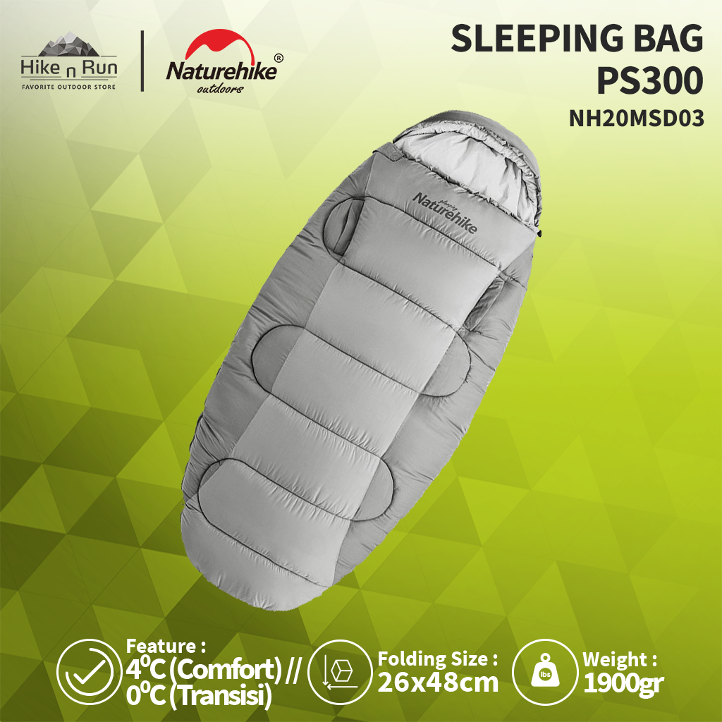 Sleeping Bag Naturehike PS200 / PS300 NH20MSD03 Single Oval SB