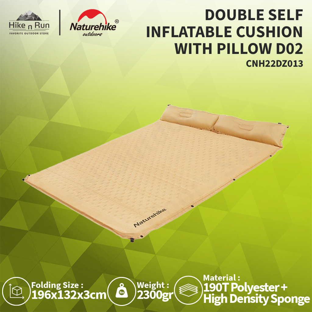 MATRAS ANGIN DOUBLE NATUREHIKE CNH22DZ013 SELF INFLATABLE CUSHION WITH PILLOW