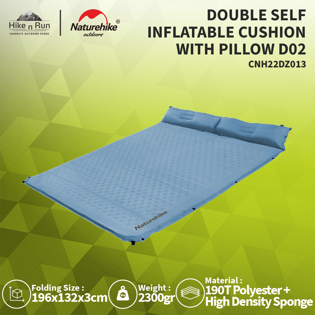 MATRAS ANGIN DOUBLE NATUREHIKE CNH22DZ013 SELF INFLATABLE CUSHION WITH PILLOW