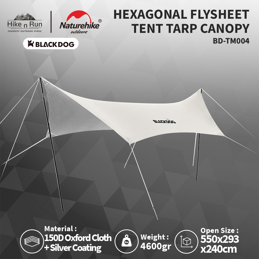 BLACKDOG BD-TM002 / BD-TM004 HEXAGONAL FLYSHEET TENT TARP CANOPY