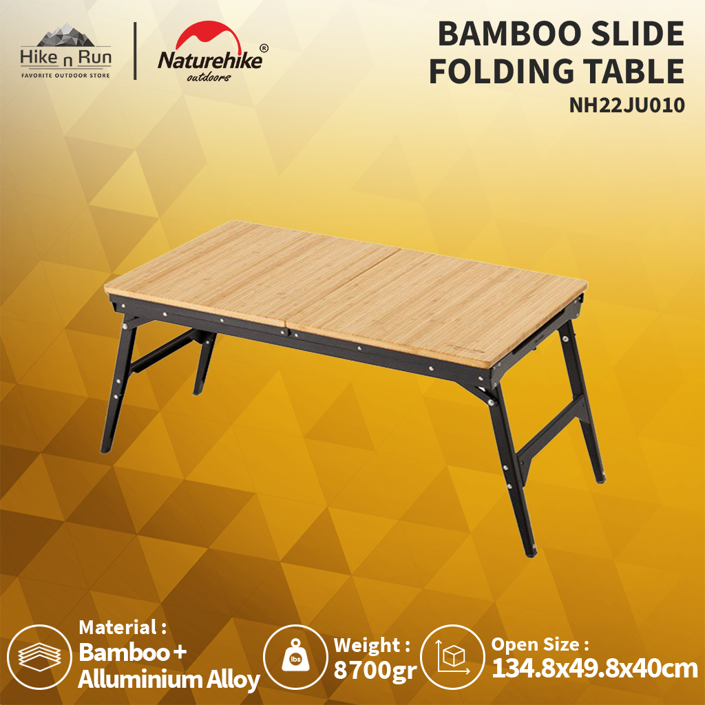 Meja Lipat Naturehike IGT NH22JU010 Bamboo Folding Table