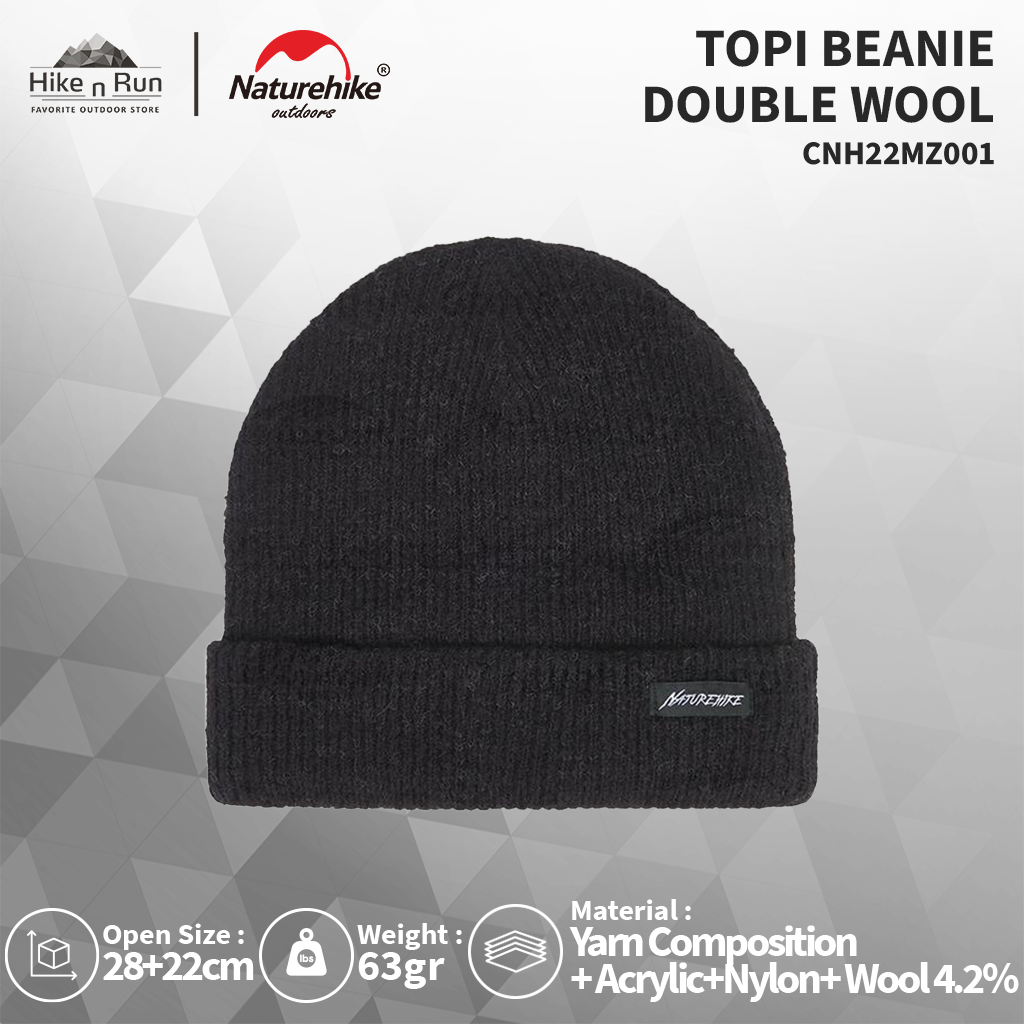 TOPI BEANIE NATUREHIKE CNH22MZ001 DOUBLE WOOL KNITTED HAT