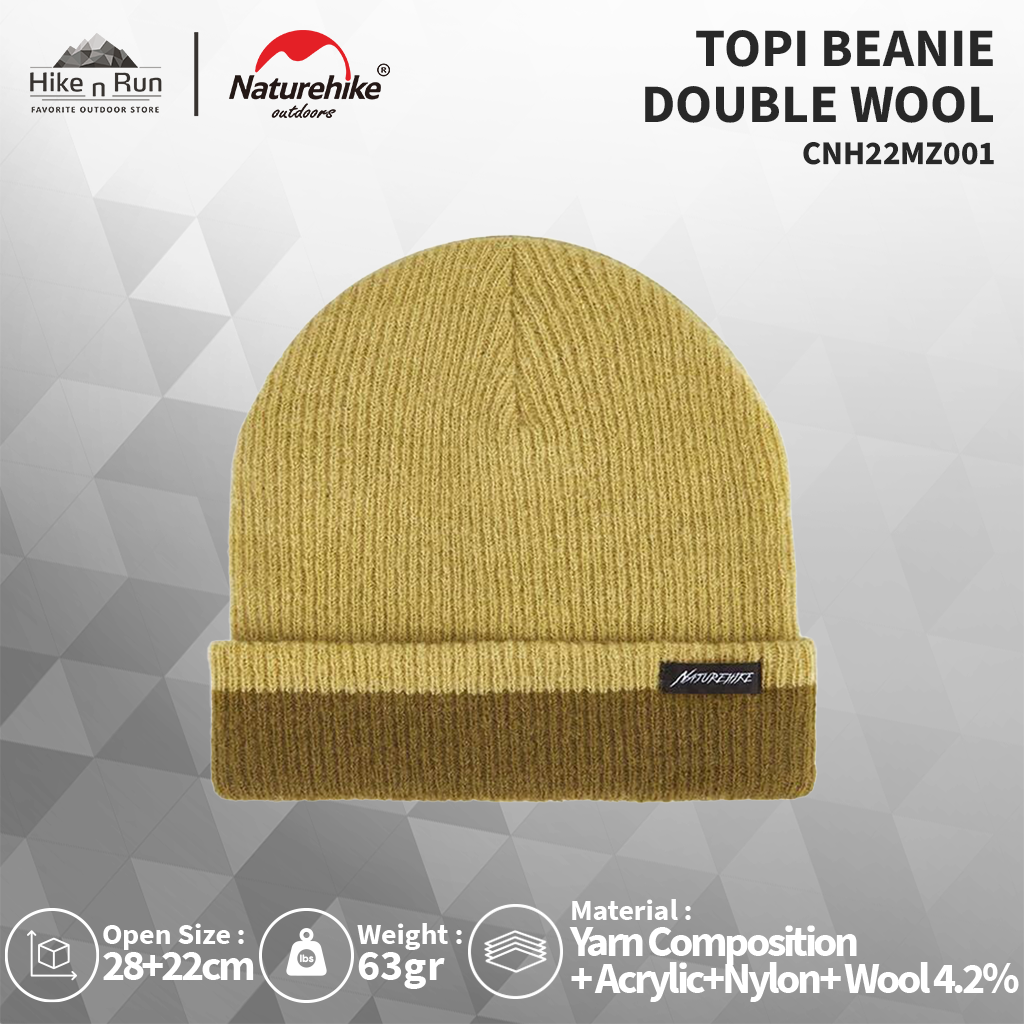 TOPI BEANIE NATUREHIKE CNH22MZ001 DOUBLE WOOL KNITTED HAT