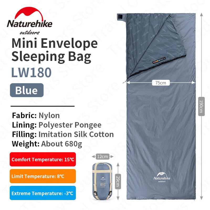 Naturehike LW180 NH21MSD09 Sleeping Bag Hangat Hingga 15°C