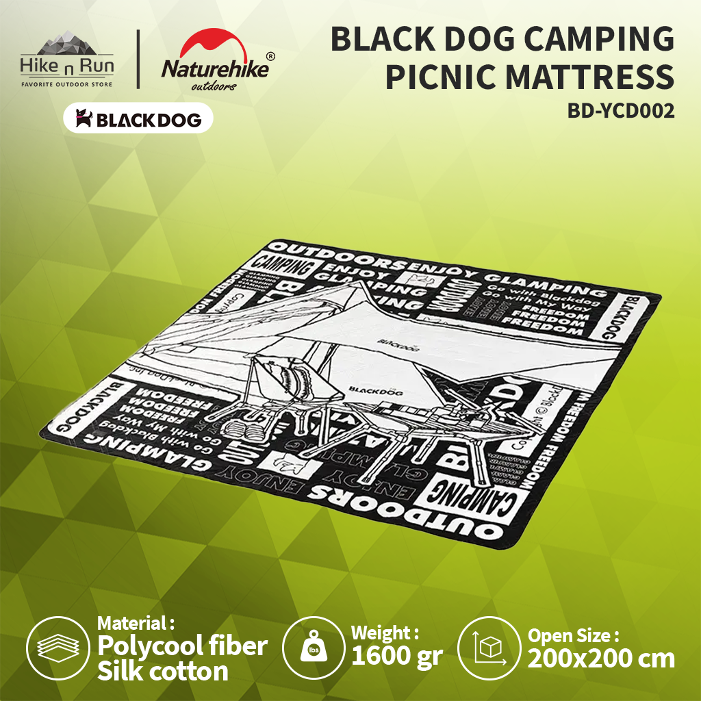 MATRAS PIKNIK TEBAL MOTIF BLACK DOG BD-YCD002 CAMPING PIKNIK MATTRESS