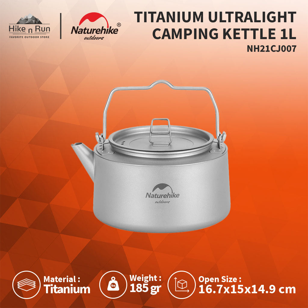 TEKO TITANIUM ULTRALIGHT NATUREHIKE NH21CJ007 KETTLE CAMPING BUSHCRAFT