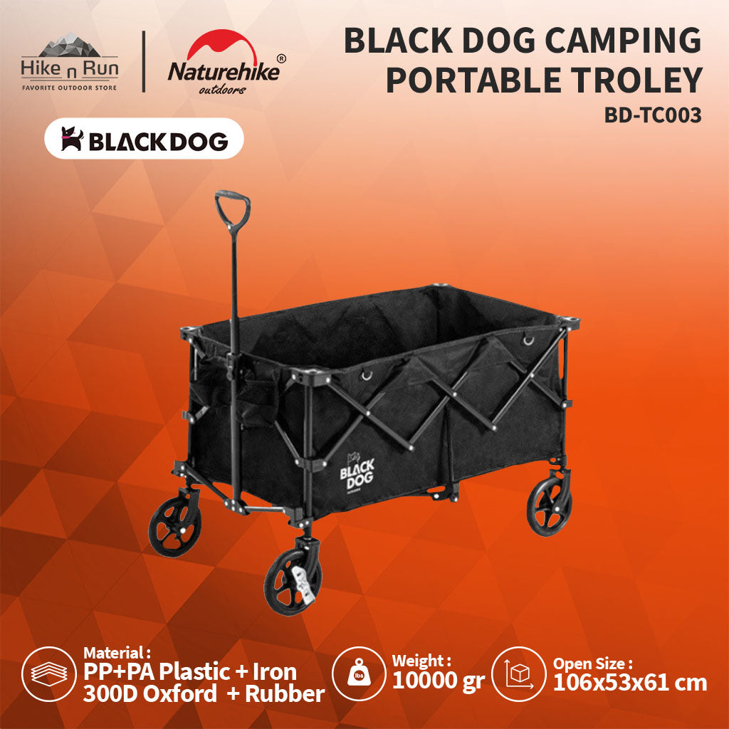 TROLI LIPAT BLACK DOG BD-TC003 PORTABLE CAMPING TROLLEY