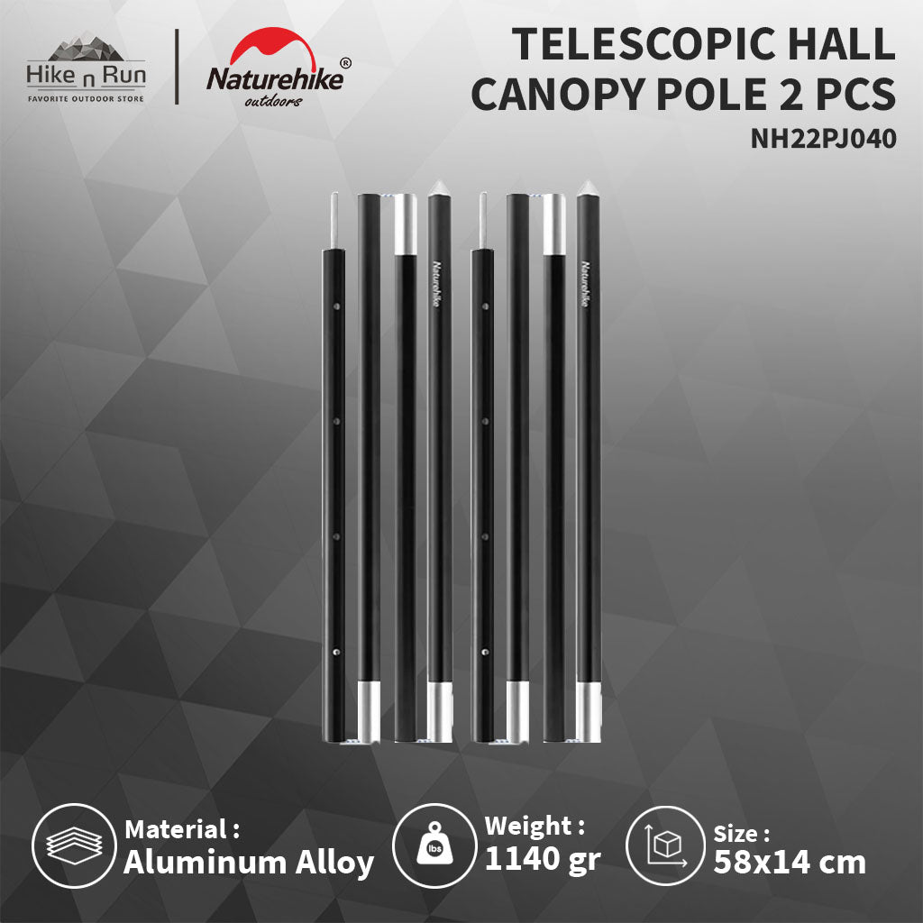 TIANG KANOPI ALUMUNIUM 6061 NATUREHIKE NH22PJ040 TELESCOPIC HALL ROD