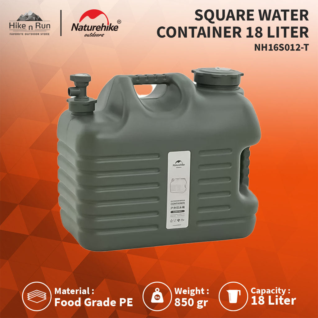 Galon Air Naturehike NH16S012-T PE Square Water Container Bucket