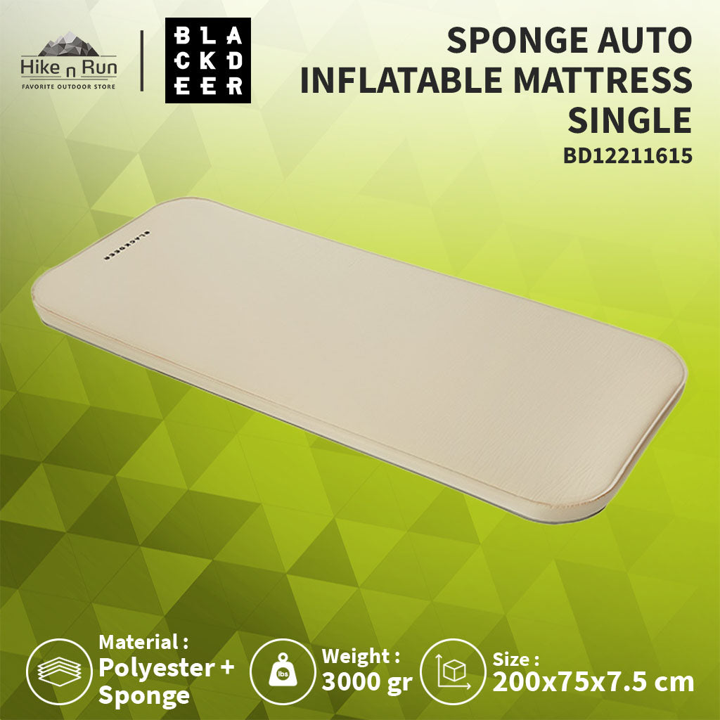 Matras Sponge Blackdeer BD12211615 Sponge Auto Inflatable Mattress Single