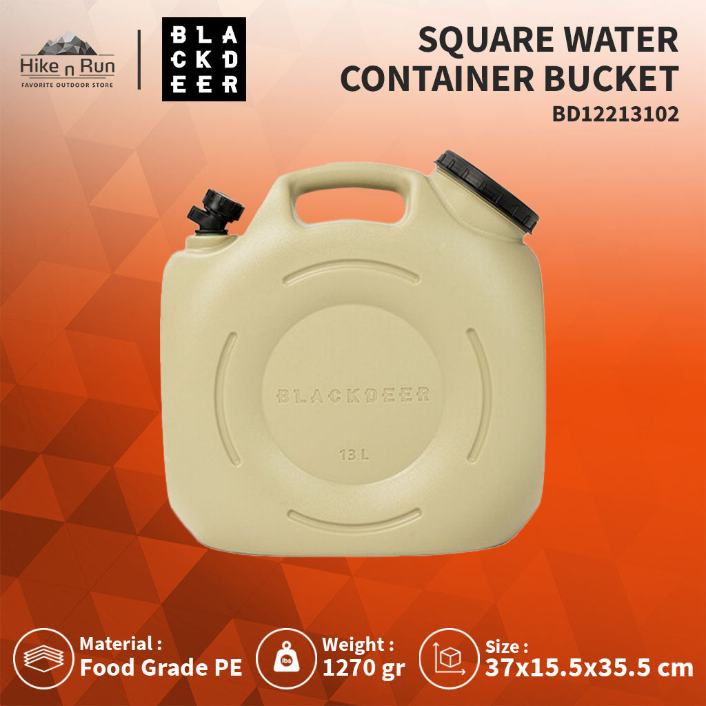 Galon Air Blackdeer BD12213102 / BD12213103 PE Square Water Container Bucket