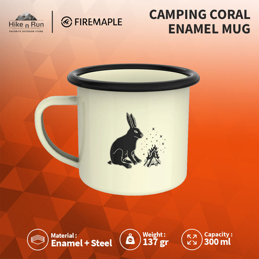 GELAS CANGKIR CAMPING FIREMAPLE CORAL ENAMEL MUG