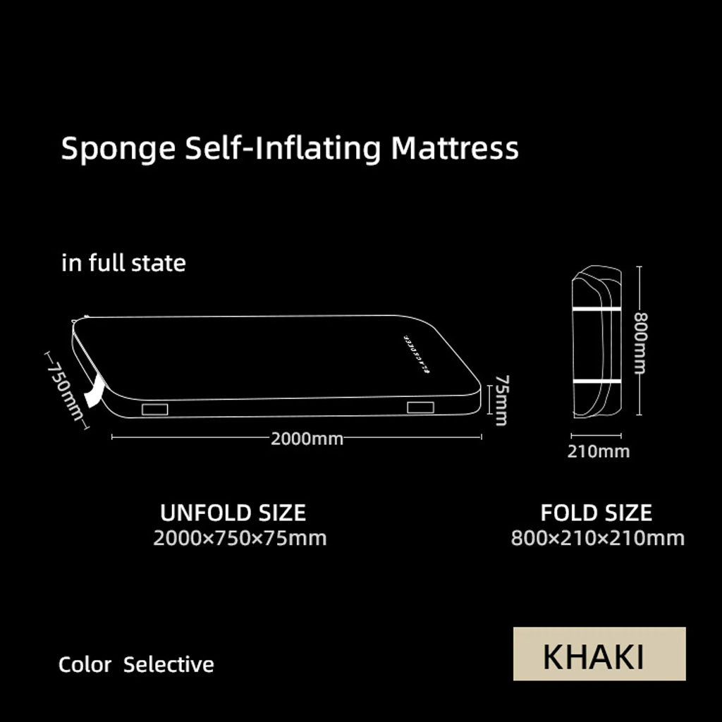 Matras Sponge Blackdeer BD12211615 Sponge Auto Inflatable Mattress Single